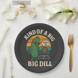 Funny Pickleball Social Club Big Dill Paper Plate