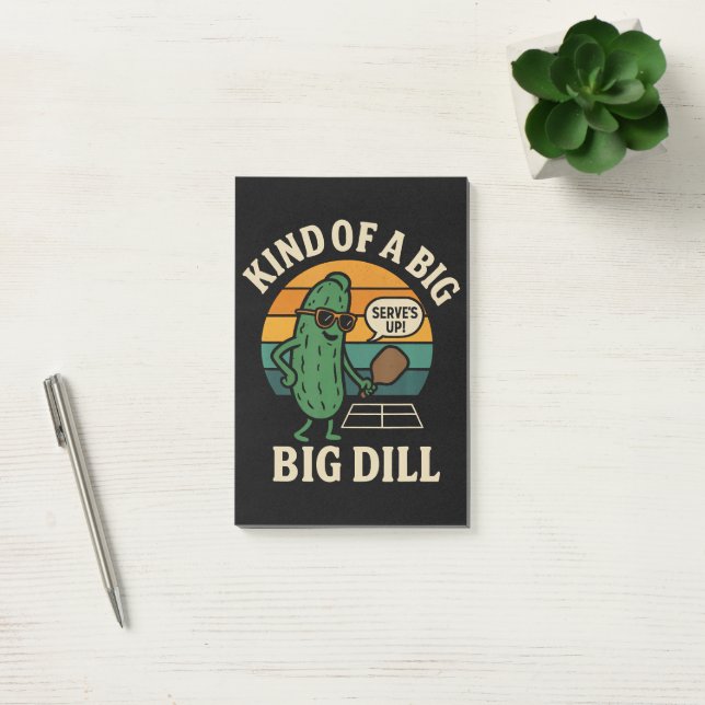 Funny Pickleball Social Club Big Dill Post-it Notes (Office)