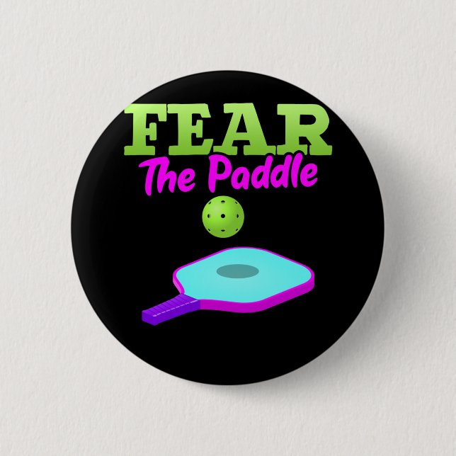Funny Pickleball Sport Lover Paddle 6 Cm Round Badge (Front)