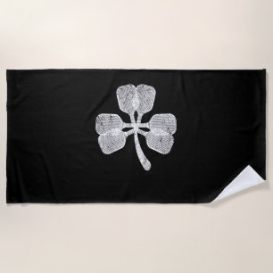 Funny Pickleball Sticks As Shamrock Clover St. Pat Beach Towel