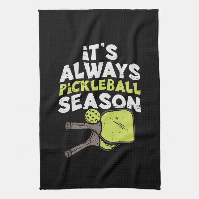 Funny Pickleball Tea Towel (Vertical)