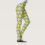 Funny Pickleball Yellow Ball and Blue Sports Leggings<br><div class="desc">The perfect leggings for Pickleball enthusiasts! A yellow pickleball is set against a blue background. Easily change the background colour by clicking on customise and then scrolling to the colour picker. Great for fun pickleball games and tournament match play or just hanging around with your Pickleball friends.</div>
