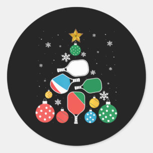 Funny Picklebyll Christmas Tree Santa Picklell X-m Classic Round Sticker