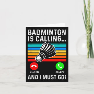 Funny Picklell Dminton Shuttle  Card