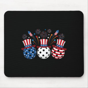 Funny Picklell Fireworks American Usa Flag 4th Of Mouse Pad