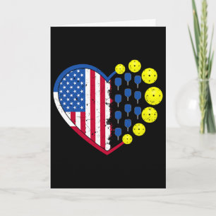 Funny Picklell Ll With American Flag Heart 4th Of  Card