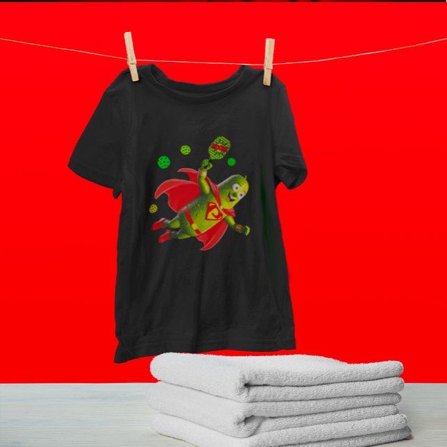 Funny Pickleman on Black Personalised T-Shirt (Make it a family affair!)