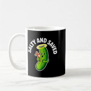 Funny Pickles And Jesus Saved Religious Christian Coffee Mug