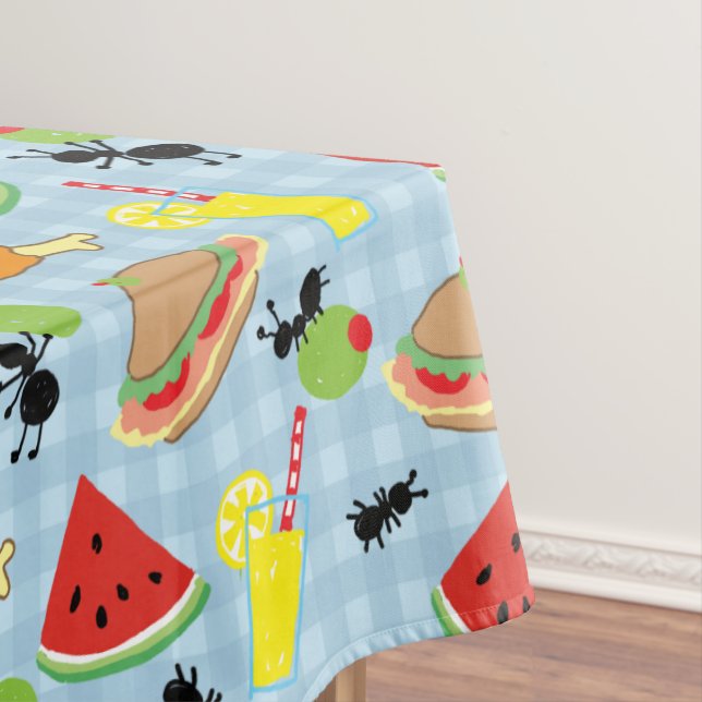 Funny Picnic Food  Pattern Tablecloth (In Situ)
