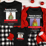 Funny Picture Matching Family Christmas Pajama T-Shirt<br><div class="desc">Bring holiday cheer to the next level with our Personalised Funny Picture Matching Family Christmas Pajama Men's T-Shirt. Designed for those who love to mix humour with tradition, this full-coloured shirt is perfect for creating unforgettable holiday memories. Featuring a playful "North Pole Correctional" theme, it’s a fun and lighthearted way...</div>
