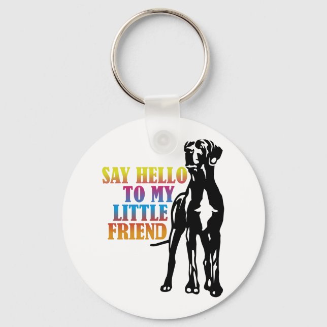 funny picture of doggen key ring (Front)