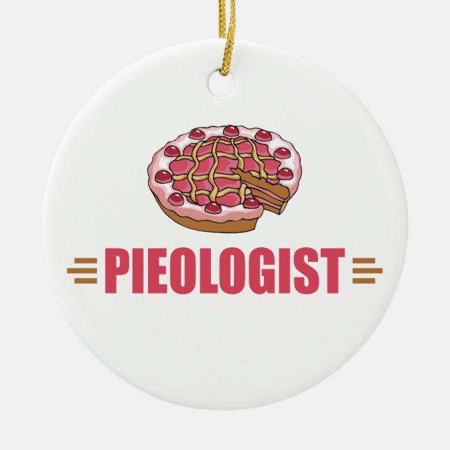 Funny Pie Ceramic Tree Decoration (Front)