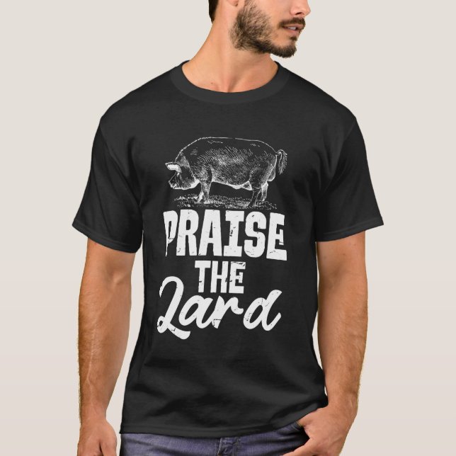 Funny Pig Barbeque BBQ Grilling T-Shirt (Front)