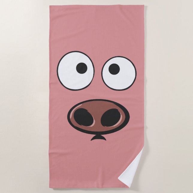 Funny Pig Beach Towel (Front)