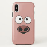 Funny Pig iPhone X Case<br><div class="desc">Cute little cartoon piggy face case</div>