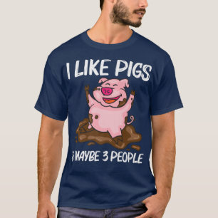 Funny Pig Design For Men Women Hog Farmer Farm Ani T-Shirt