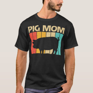 Funny Pig Design For Mum Women Pig Farmer Farm Far T-Shirt