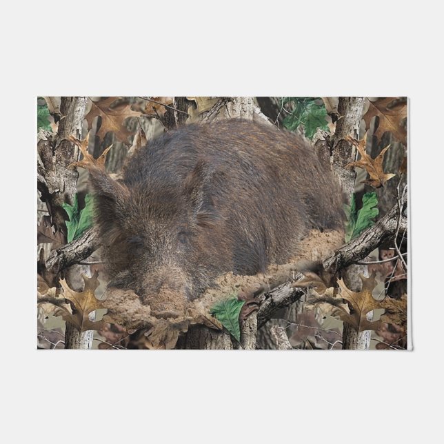Funny Pig Doormat, Animal Mat (Front)