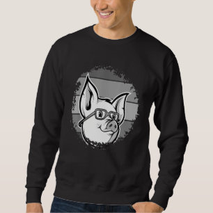 Funny Pig Face, Girls Boys Farm Animal, Hog Lover, Sweatshirt