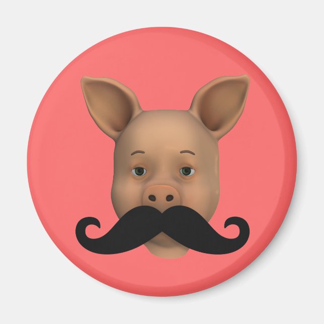 Funny Pig Face Magnet (Front)