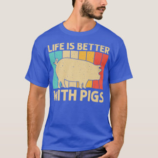 Funny Pig For Men Women Bacon Animal Lover Swine F T-Shirt