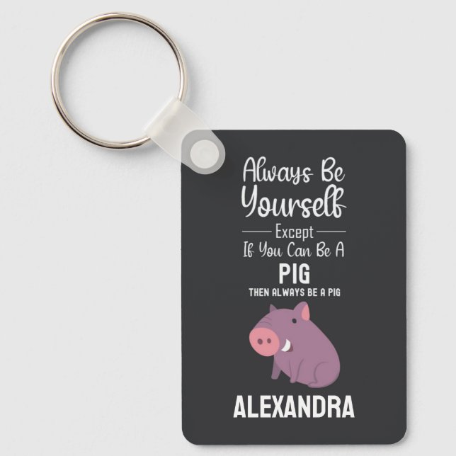Funny Pig Key Ring (Front)