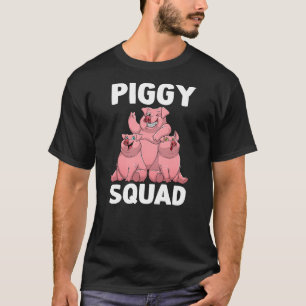Funny Pig Lover Art For Men Women Kids Piggy Squad T-Shirt