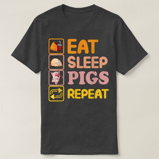 Funny Pig Lover Pig Farming Piglet Farmer Farm Ani T-Shirt (Design Front)