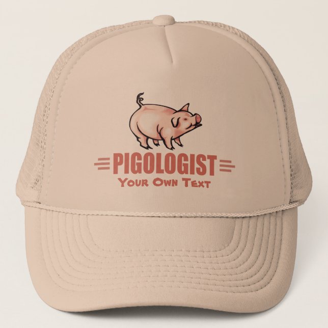 Funny Pig Lover Trucker Hat (Front)