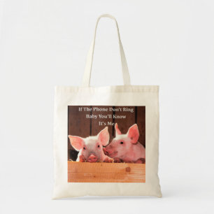 Funny Pig Memes with funny pig sayings and quotes Tote Bag