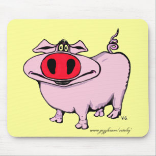 Funny pig mousepad