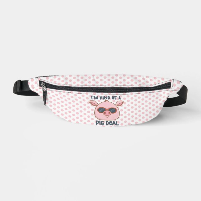 Funny Pig Pun  Bum Bags (Front)