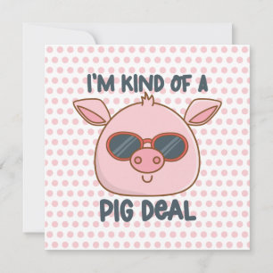 Funny Pig Pun Card