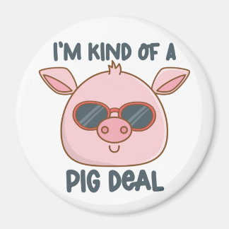 Funny Pig Pun Magnet