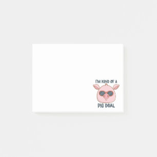 Funny Pig Pun Post-it Notes