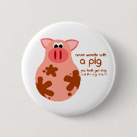 Funny Pig Quote button