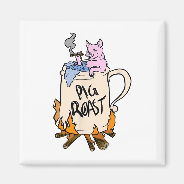 Funny Pig Roast In A Beer Stein Gift  Magnet (Front)