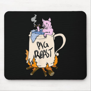 Funny Pig Spit Roast Bbq Party Grill Master Gift Mouse Pad