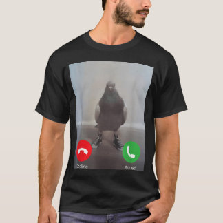 Funny Pigeon Calling Meme Silly Brainrot Absurd T-Shirt