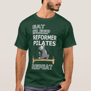 Funny Pilates cat Lover Eat Sleep Reformer Pilates T-Shirt