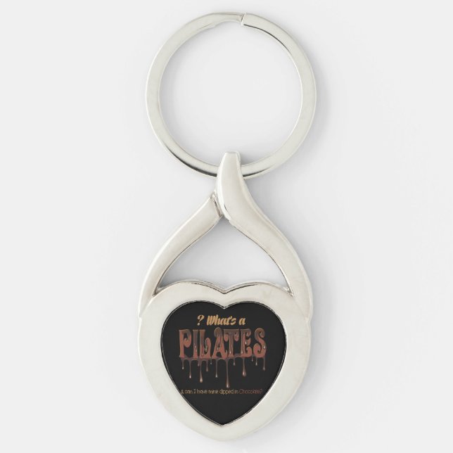 Funny Pilates Dipped in Chocolate Key Ring (Front)