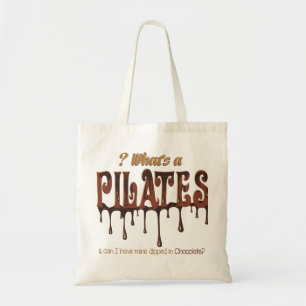 Funny Pilates Dipped in Chocolate Tote Bag