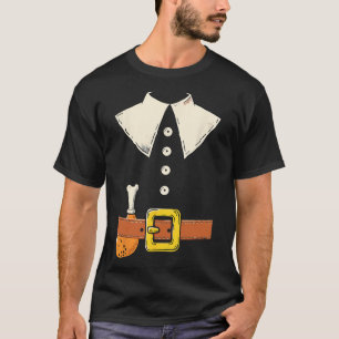 Funny Pilgrim Costume Turkey Leg Thanksgiving Than T-Shirt
