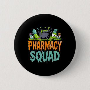 Funny Pills Pharmacist Pharmacy Squad Halloween Pa 6 Cm Round Badge