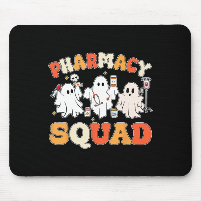 Funny Pills Pharmacy Pharmacist Squad Cute Hallowe Mouse Pad (Front)