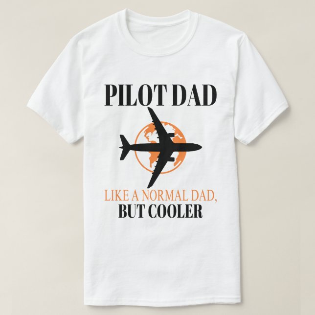 Funny Pilot Art For Dad Pilot Aviation Aeroplane  T-Shirt (Design Front)