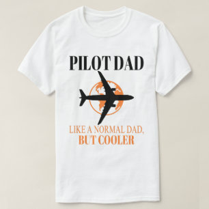 Funny Pilot Art For Dad Pilot Aviation Aeroplane T-Shirt