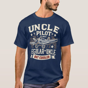 Funny Pilot Art For Uncle Men Aviation Aeroplane A T-Shirt