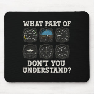 Funny Pilot Art Men Women Aviation Airline Pilot I Mouse Pad