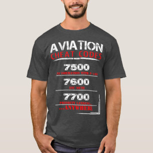 Funny Pilot Aviation cheat code  T-Shirt